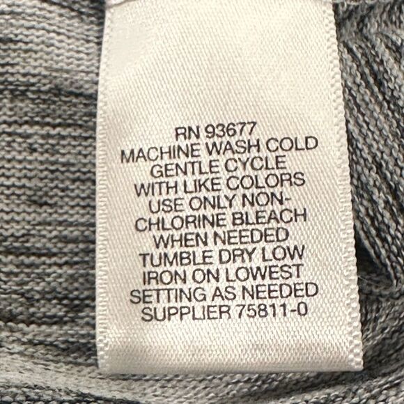 Liz Claiborne weekend Womens Long Sleeve Stretch GrayBlack and Gray V-Neck - Picture 4 of 8